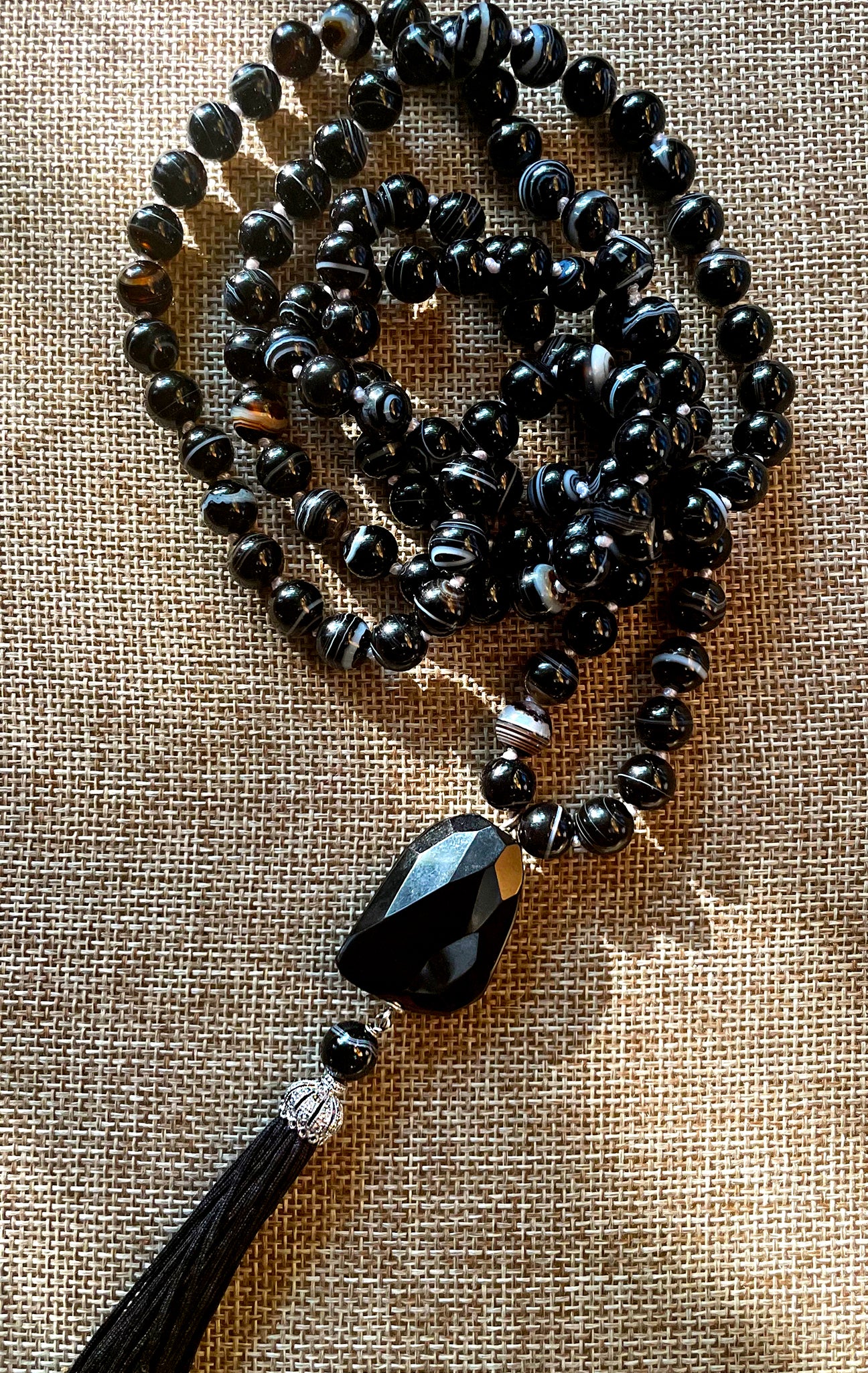 Black Howlite Mala Necklace
