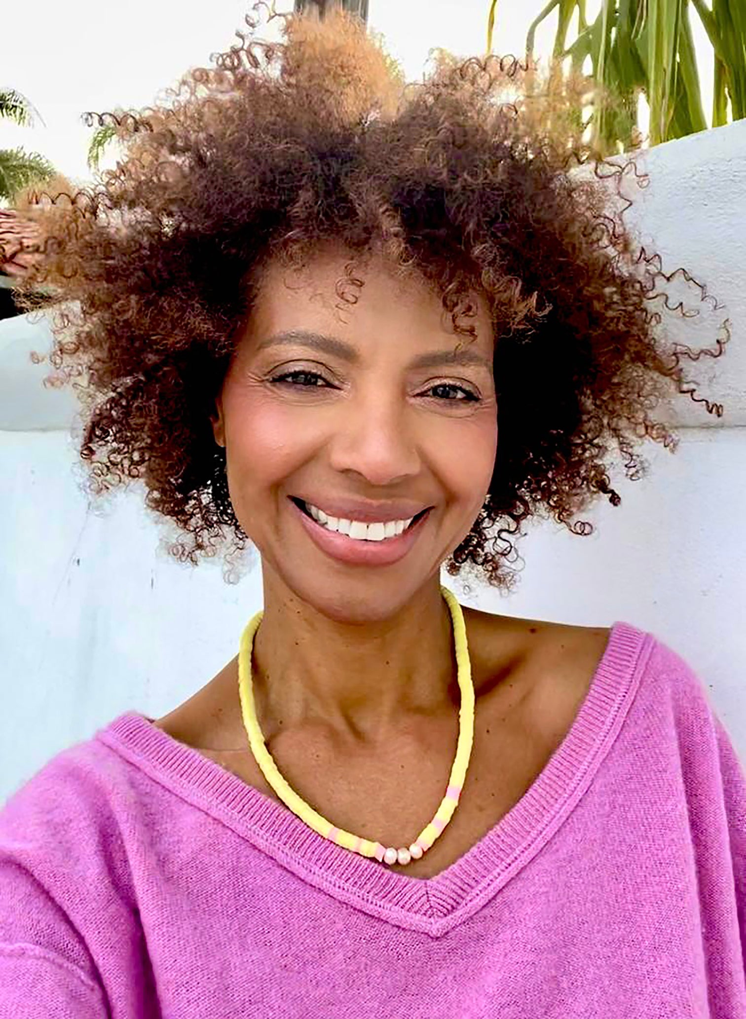 Heishi disc beaded necklaces are eye catching accents for your basics.  Available in either soft canary & pink heishi beads with three fresh water pearls, or midnight blue heishi beads with gold filled beads and heart charm.  Both have gold filled clasps.  Dimensions: 18 inches Consciously made in California