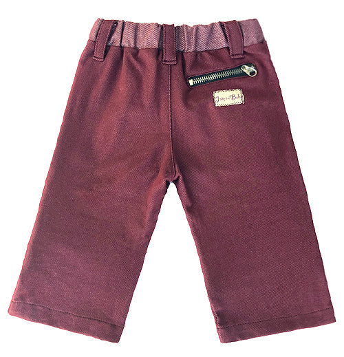 ‘Born to be Wild’ in these cool Motocross jeans with faux distressed leather, padded knee patches, back pockets and decorative zipper accents. Super soft, denim knit fabric with elastic waist for easy on and off. 